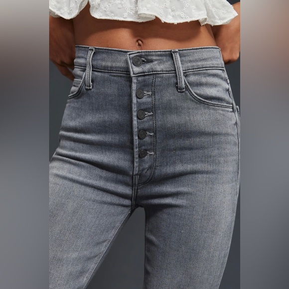 MOTHER The Pixie Dazzler Ankle Fray Jeans Anthropologie - Picture 14 of 16